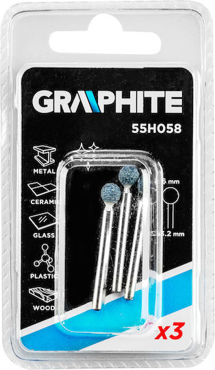 Graphite Σετ Κοπτικά Εξαρτήματα Εργαλείων για Μέταλλο \ Ξύλο \ Δομικά Υλικά \ Αλουμίνιο \ Γυαλί \ Πλαστικό 3.2mm 3τμχ