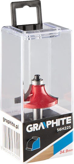 Graphite Router Carbură pentru Lemn 15.4mm x 34.9mm x 8mm cu Rulment
