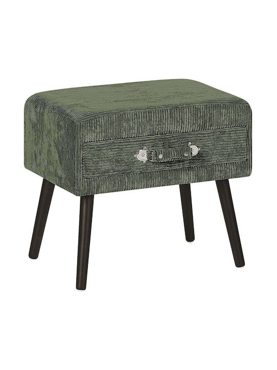Wooden Bedside Table Green 50x35x46cm