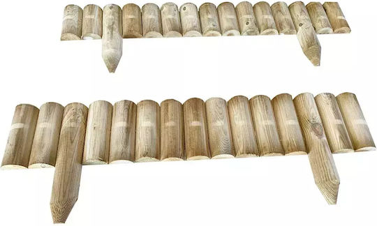 Showood Wooden Garden Border in Beige Color 15cm x 1.05m