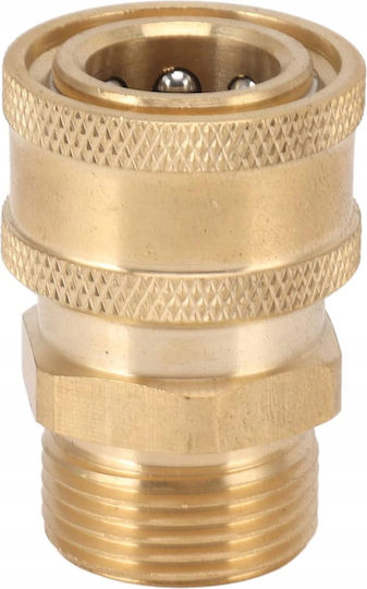Brass Adapter Pressure Washer M22x1.5mm To 1/4" Quick Connect
