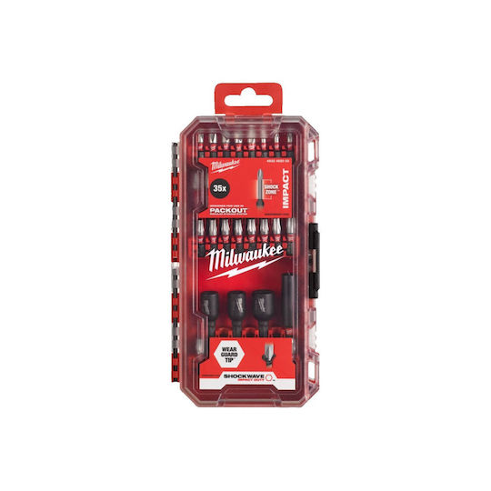 Milwaukee Shockwave Set 35 Screwdriver Bits Torx / Star/Torx / Cross
