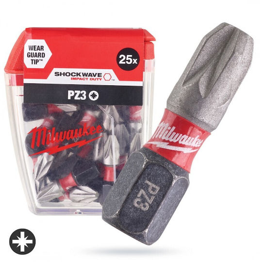 Milwaukee Shockwave Set 25 Screwdriver Bits Star/Torx