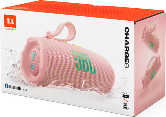 JBL Charge 6 Водоустойчиво Bluetooth високоговорител 45W с живот на батерията до 28 часа Розов