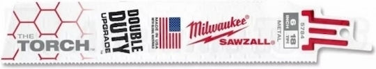 Milwaukee The Torch Jig Saw Blade for Metal 150mm 5pcs 48005784