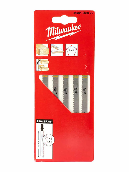 Milwaukee 4932348072 Λάμες για Ξύλο 105mm 5τμχ