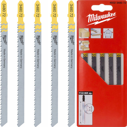 Milwaukee 4932348072 Ленти за джиг-резачки за Дърво 105мм 5бр