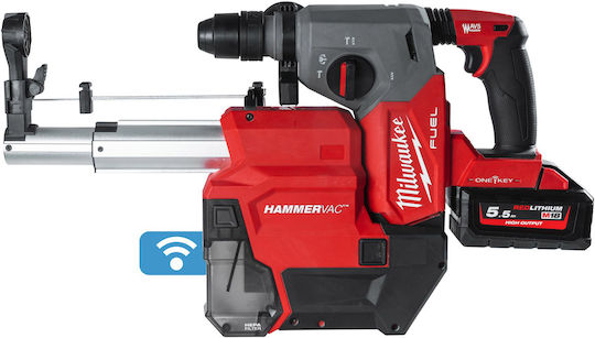 Milwaukee ONEFHXDEL-552C Impact Demolition Hammer Battery Brushless 18V 2x5.5Ah with Chuck SDS Plus 4933478506