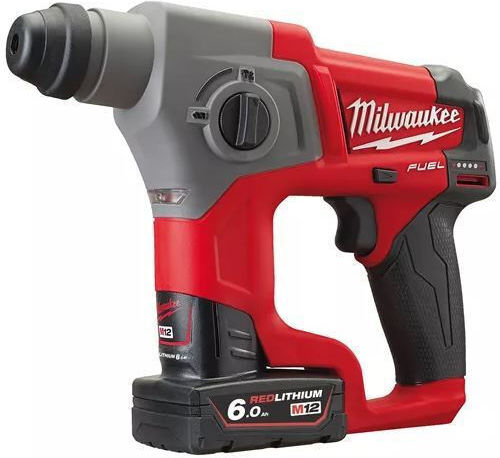 Milwaukee M12 CH-402C Impact Demolition Hammer Battery Brushless 12V 2x4Ah with Chuck SDS Plus 4933441475