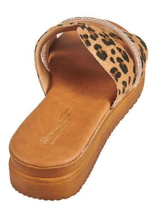 Sandale Casual Damă Flatforme Leopard