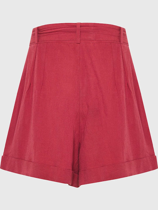 Women's Linen Shorts Earth Red Burgundy