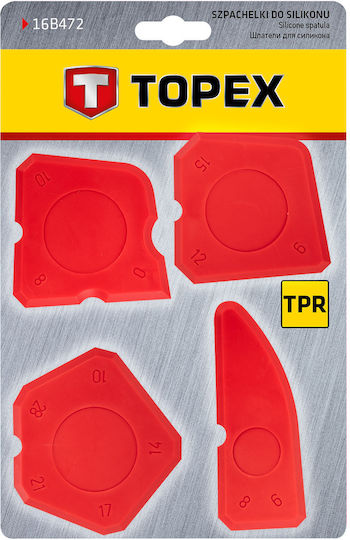 Topex Topex Kunststoff Spatel Mit Kunststoff Griff Set 4 Stück 16B472