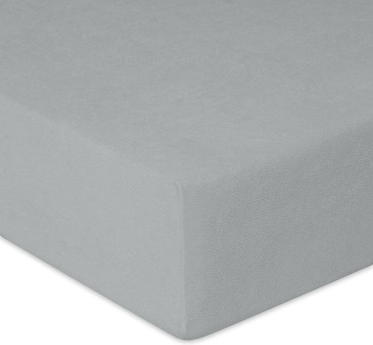Matex Детски Чаршафи с Ластик Сив 60x120см