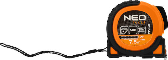 Neo Tools Метрическа лента с магнит 25мм x 7.5м