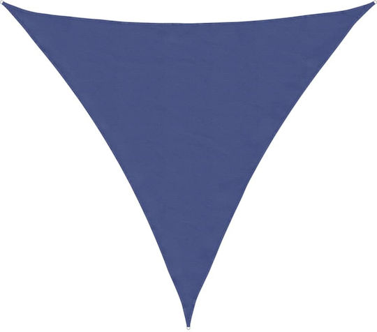 vidaXL Dreieck Sonnensegel Blau Mit Hoop & mit PU-Beschichtung 4m hergestellt aus Oxford-Gewebe