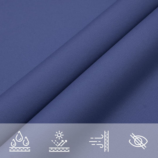 vidaXL Dreieck Sonnensegel Blau Mit Hoop & mit PU-Beschichtung 4m hergestellt aus Oxford-Gewebe