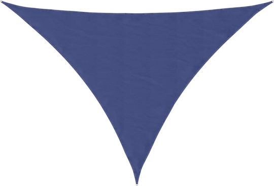 vidaXL Triangle Shade Sail Blue With Hoop & with PU Coating 4x5m made of Oxford fabric