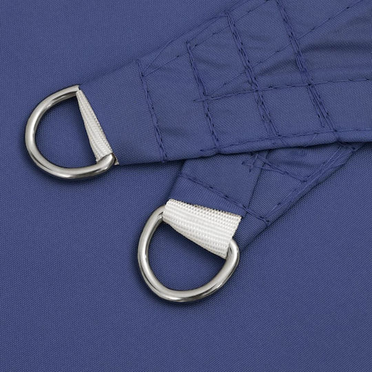 vidaXL Triangle Shade Sail Blue With Hoop & with PU Coating 4x5m made of Oxford fabric