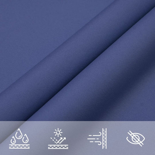 vidaXL Triangle Shade Sail Blue With Hoop & with PU Coating 4x5m made of Oxford fabric