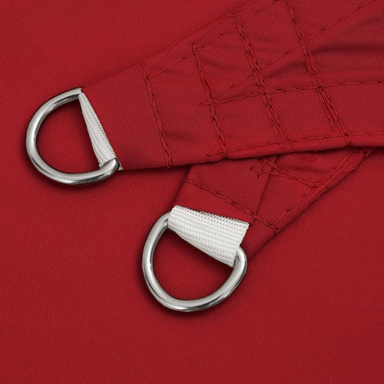 vidaXL Triangle Shade Sail Red with PU Coating 3x3x4.24m made of Oxford fabric