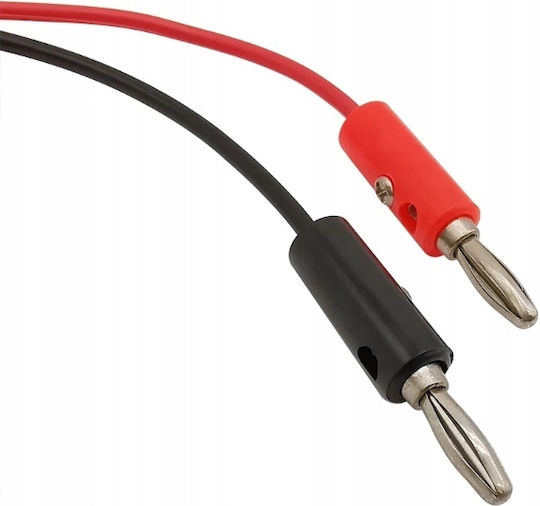 Measurement Leads Multimeter Laboratory Power Supply 100cm 2x Crocodile Clip 35mm Cable Crocodile Clips 2pcs Black Red