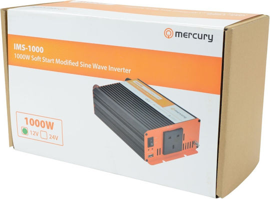 Mercury Ims1000-12 12vdc 1000w Inverter + Usb 652.006uk