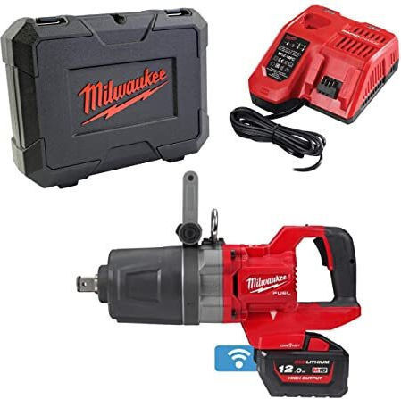 Milwaukee M18ONEFHIWF1DS-121C Brushless Impact Wrench Battery 18V 1x12Ah with Socket 1"