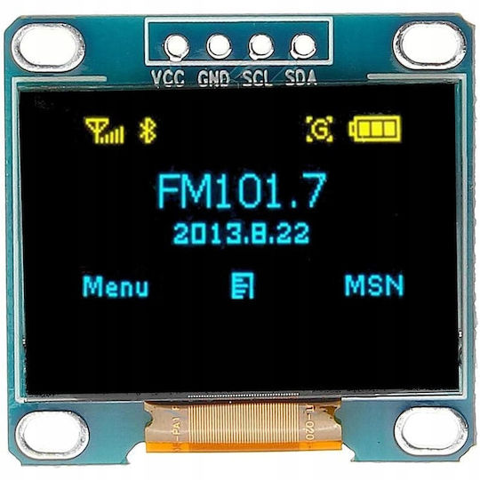 Οθόνη Oled 0.96» 128x64 Μπλε I2c Ssd1306