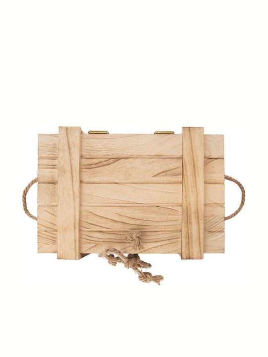 Orion Hölzernes Aufbewahrungsbox mit Deckel Beige 36x26x16cm 1Stück