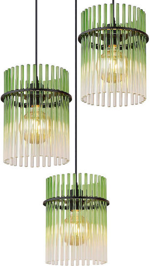 Globo Lighting Pendant Light Black with Socket E27 47x47x140cm