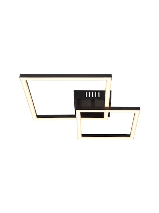 Globo Lighting Κρεμαστό Φωτιστικό Μαύρο LED με Θερμό Λευκό Φως 48.8x35.3εκ.