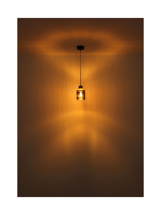 Globo Lighting Κρεμαστό Φωτιστικό Μαύρο με Ντουί E27 12x12x120εκ.