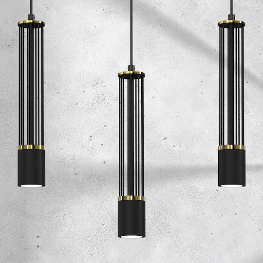 Eko Light Estilo Pendant Light Black Rail with Socket GU10 60cm