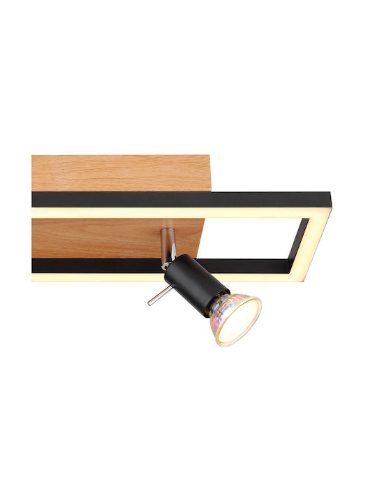 Globo Lighting Ida Ceiling Mount Light 51.2cm Black with Integrated LED