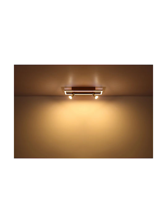 Globo Lighting Ida Ceiling Mount Light 51.2cm Black with Integrated LED