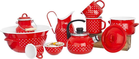 Orion Salad Bowl Red 26x26cm