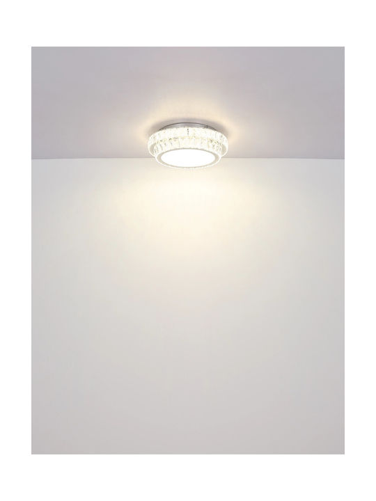 Globo Lighting Πλαφονιέρα Οροφής Διάφανη με Ενσωματωμένο LED και Τηλεχειριστήριο