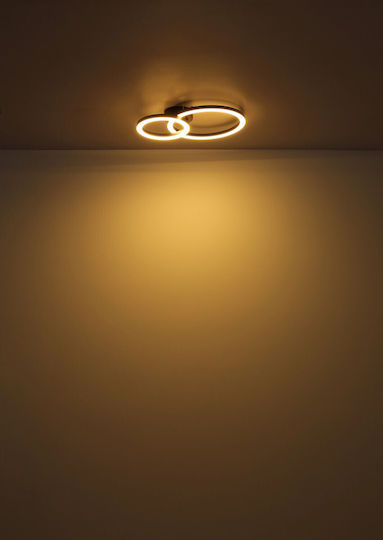 Globo Lighting Deckenleuchte 42cm Schwarz mit Integrierter LED