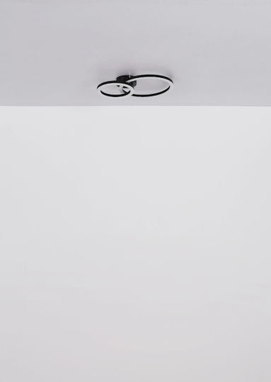 Globo Lighting Deckenleuchte 42cm Schwarz mit Integrierter LED