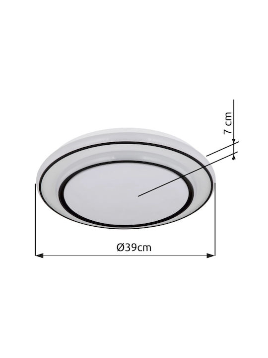 Globo Lighting Deckenleuchte Weiß mit Integrierter LED