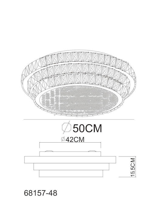 Globo Lighting Πλαφονιέρα LED με Τηλεχειριστήριο