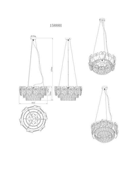 Globo Lighting Πλαφονιέρα Οροφής Διάφανη με Ντουί E14