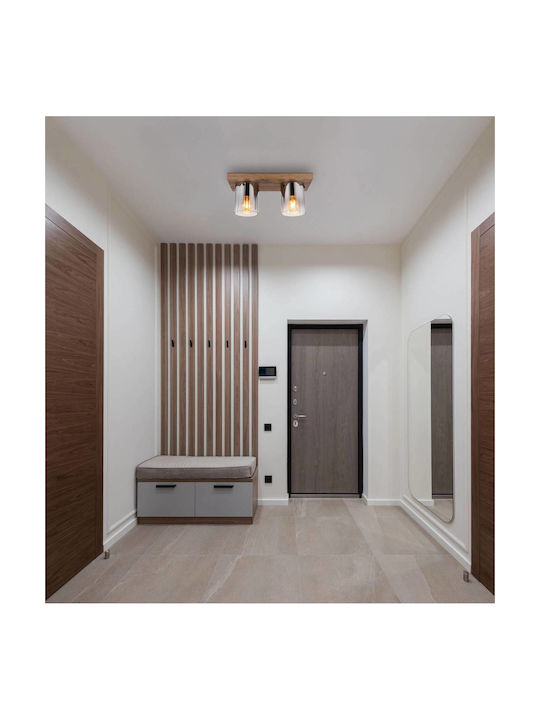 Globo Lighting Πλαφονιέρα Οροφής 41εκ. Διάφανη με Ντουί E27
