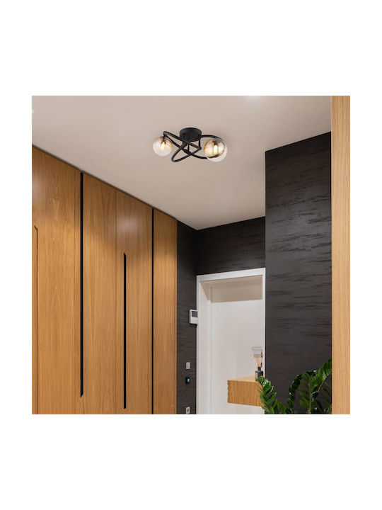 Globo Lighting Deckenleuchte 41cm Schwarz mit G9 Lampenbirnensockel
