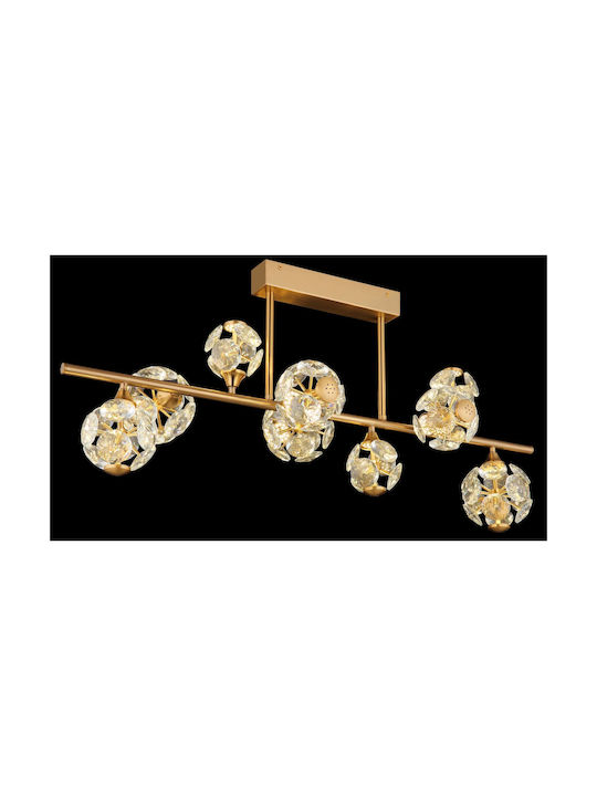 Globo Lighting Ceiling Mount Light 86.6cm Gold with Integrated LED