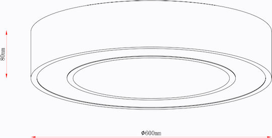 Sun Light Πλαφονιέρα 60εκ. LED με Τηλεχειριστήριο Sun Light Πλαφονιέρα 60εκ. LED με Τηλεχειριστήριο