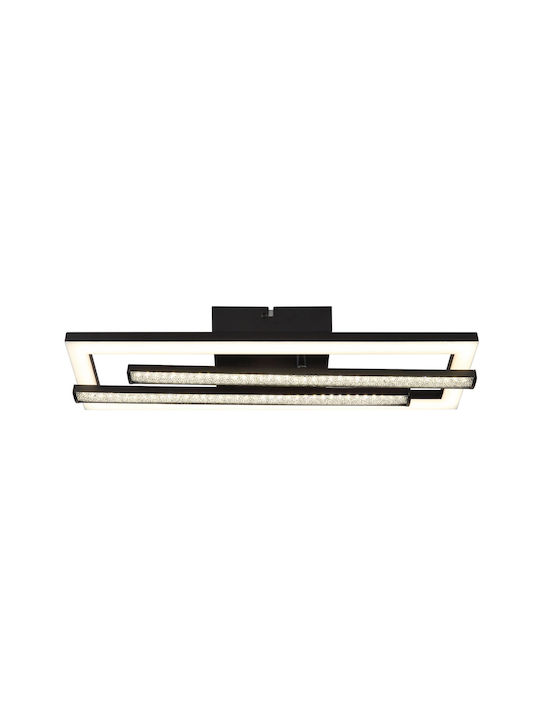 Globo Lighting Πλαφονιέρα Οροφής 40εκ. Μαύρη με Ενσωματωμένο LED