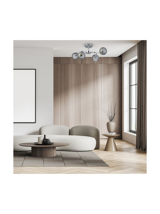 Eko Light Ceiling Mount Light Silver with Socket E27
