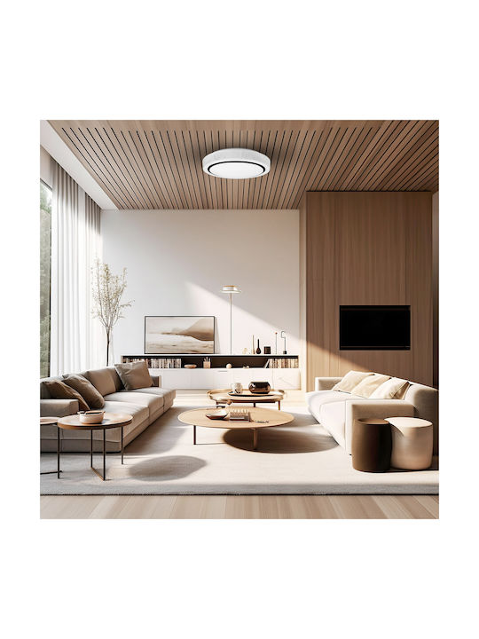 Eko Light Ceiling Mount Light 49cm White with Integrated LED