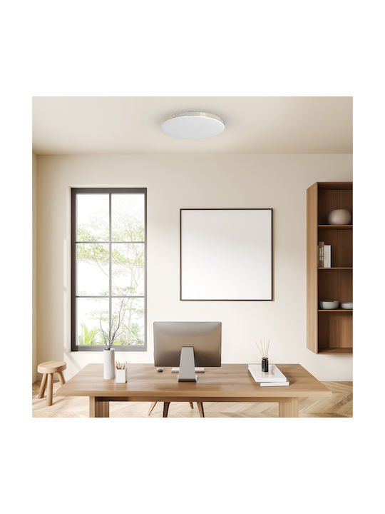 Eko Light Ceiling Mount Light Bathroom 33cm White with Integrated LED